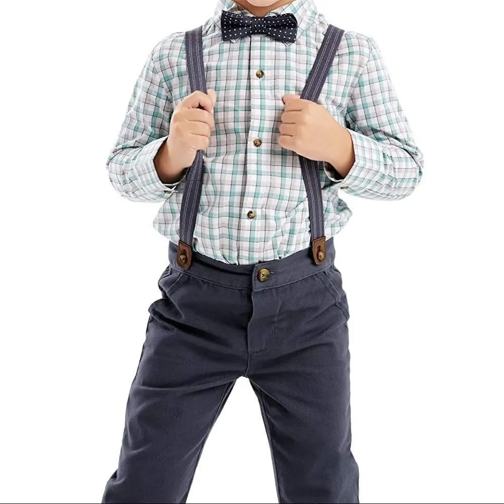 ✨HP✨Carter's Toddler Boys' 2-Piece Suspender Pants Set✨